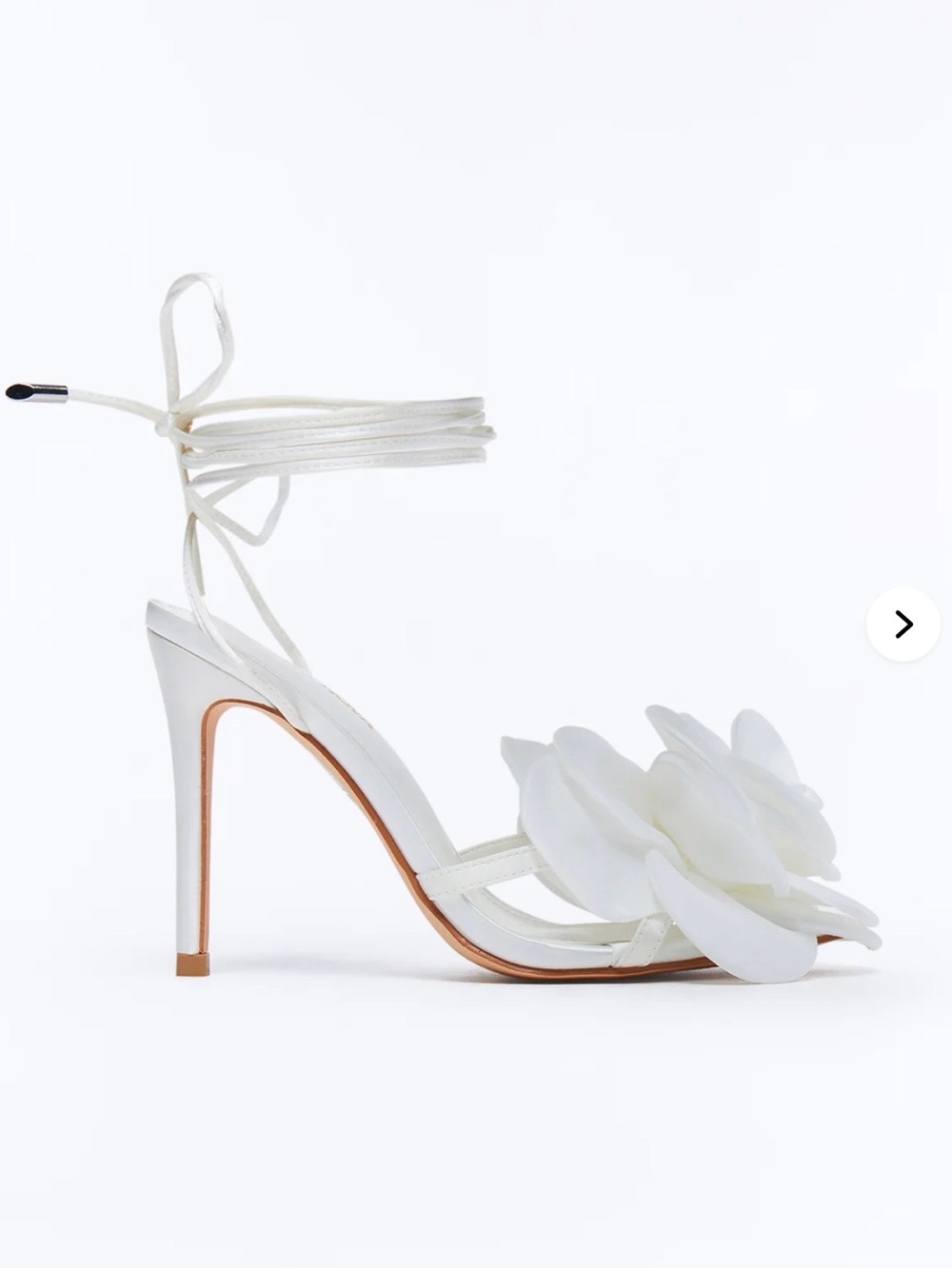Fashion Nova White Love is Blooming Flower Heeled Sandals - Picture 9 of 11